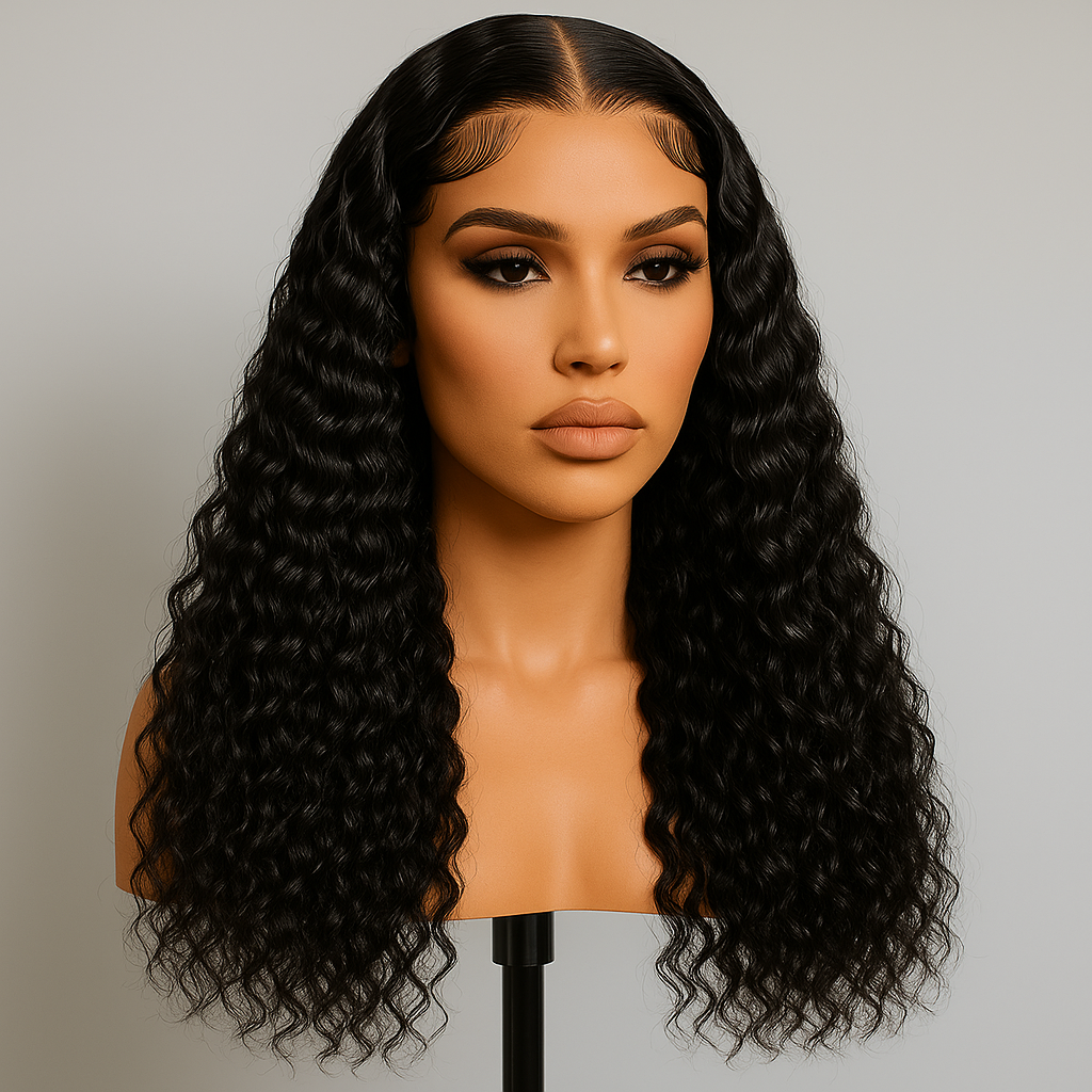 India Brown Deep Wave Glueless Wig