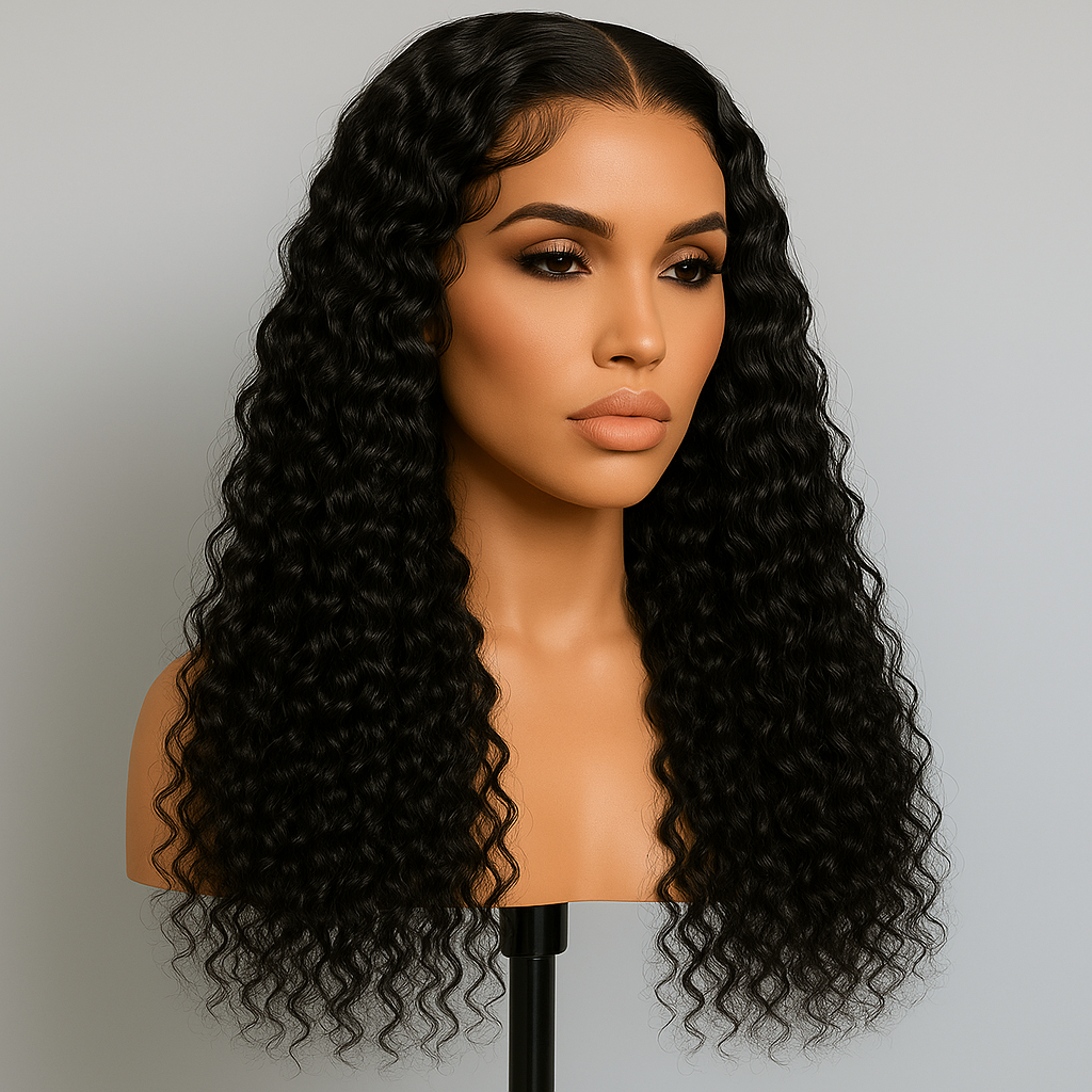 India Brown Deep Wave Glueless Wig