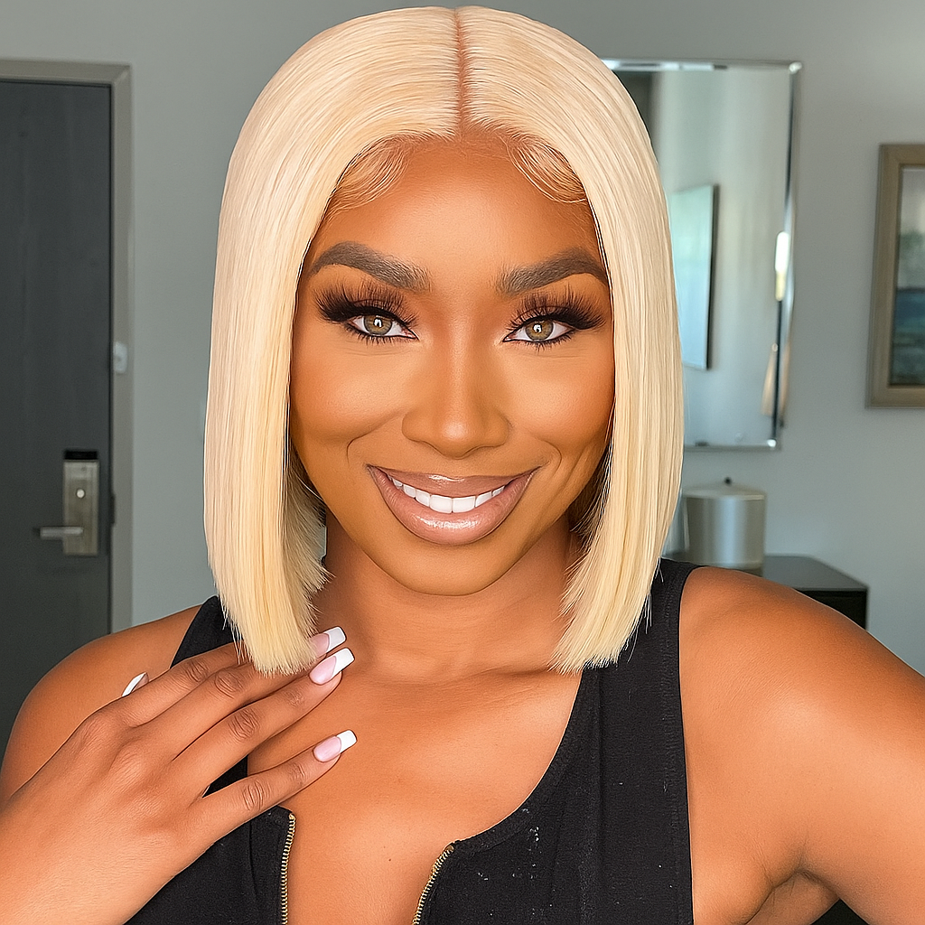 Juliette Blonde Short Straight Bob Glueless Wig