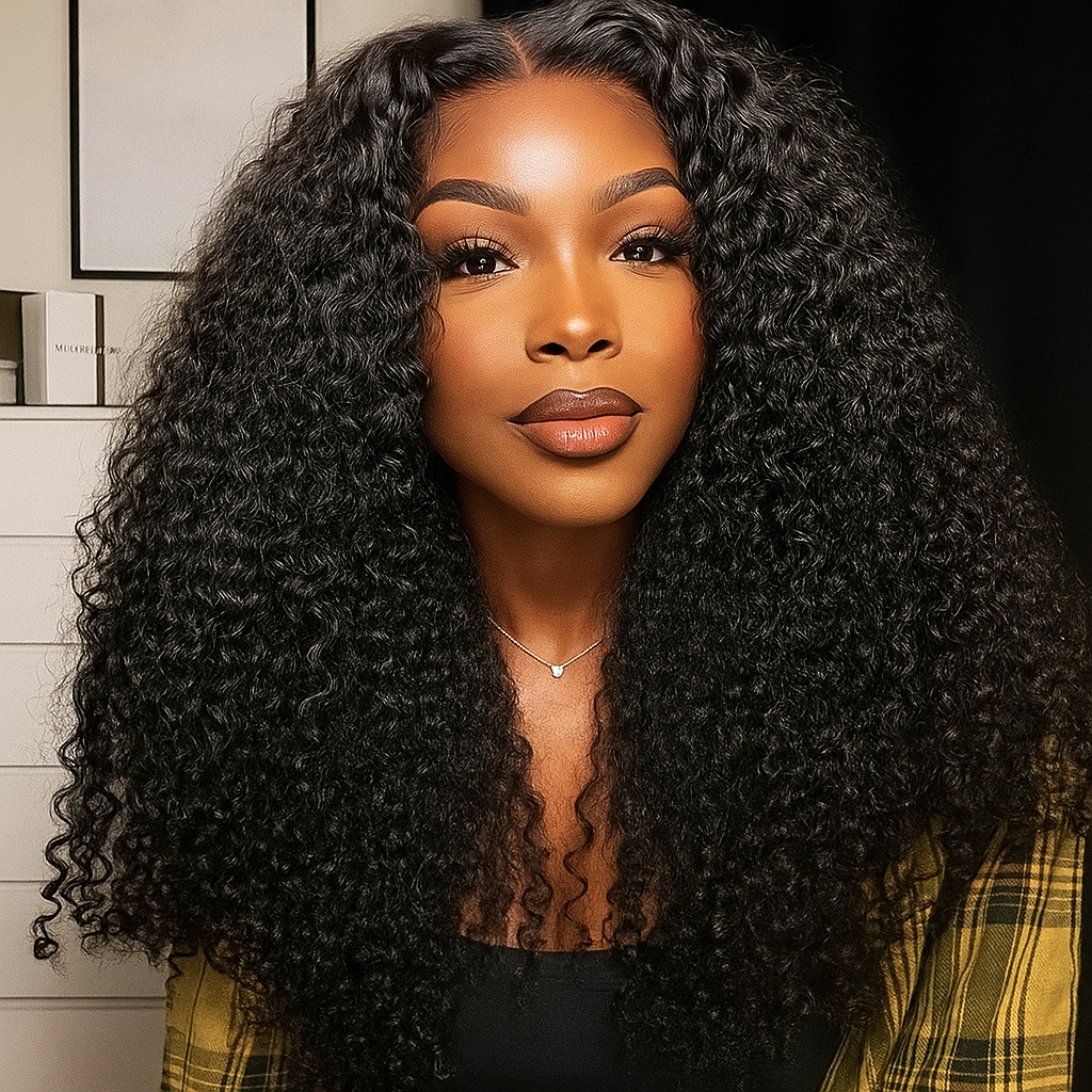 Aurora Brown Kinky Curly Glueless Wig