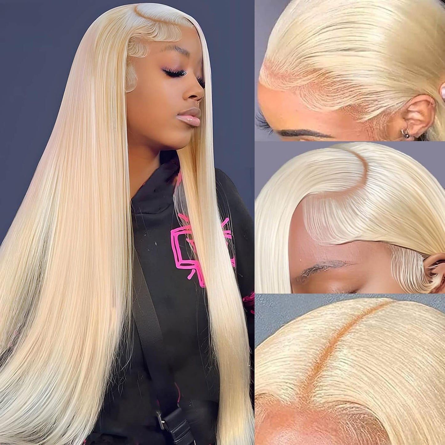 Seraphina Blonde Straight Brazilian HD Lace Front Human Hair Wig My Store
