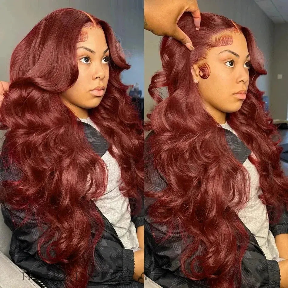 Selma Auburn Body Wave HD Lace Front Human Hair Wig HEIRCENTRIC