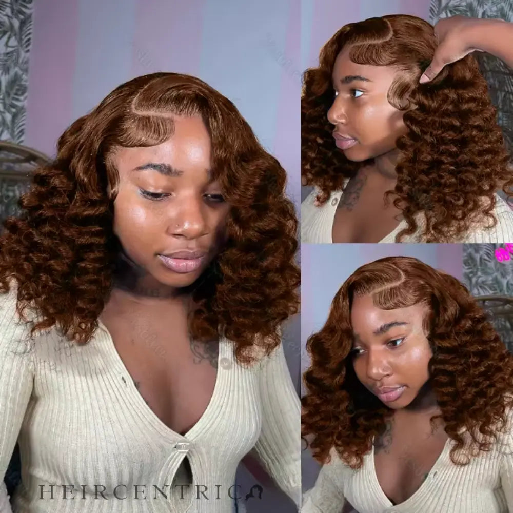 Penelope Chocolate Brown Short Bob HD Lace Front Human Hair Wig My Store