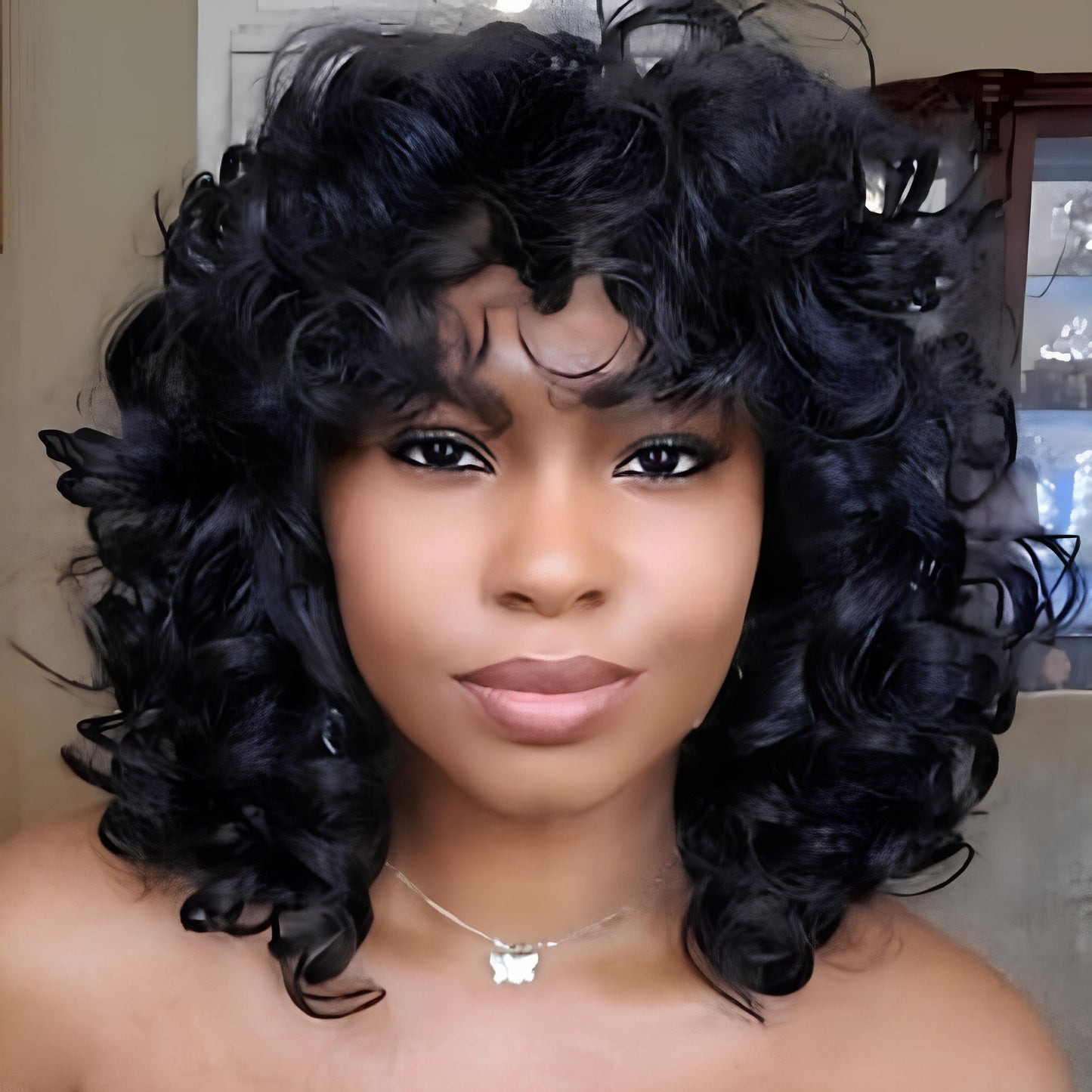 Storm Natural Black Curly HD Lace Front Human Hair Wig HEIRCENTRIC