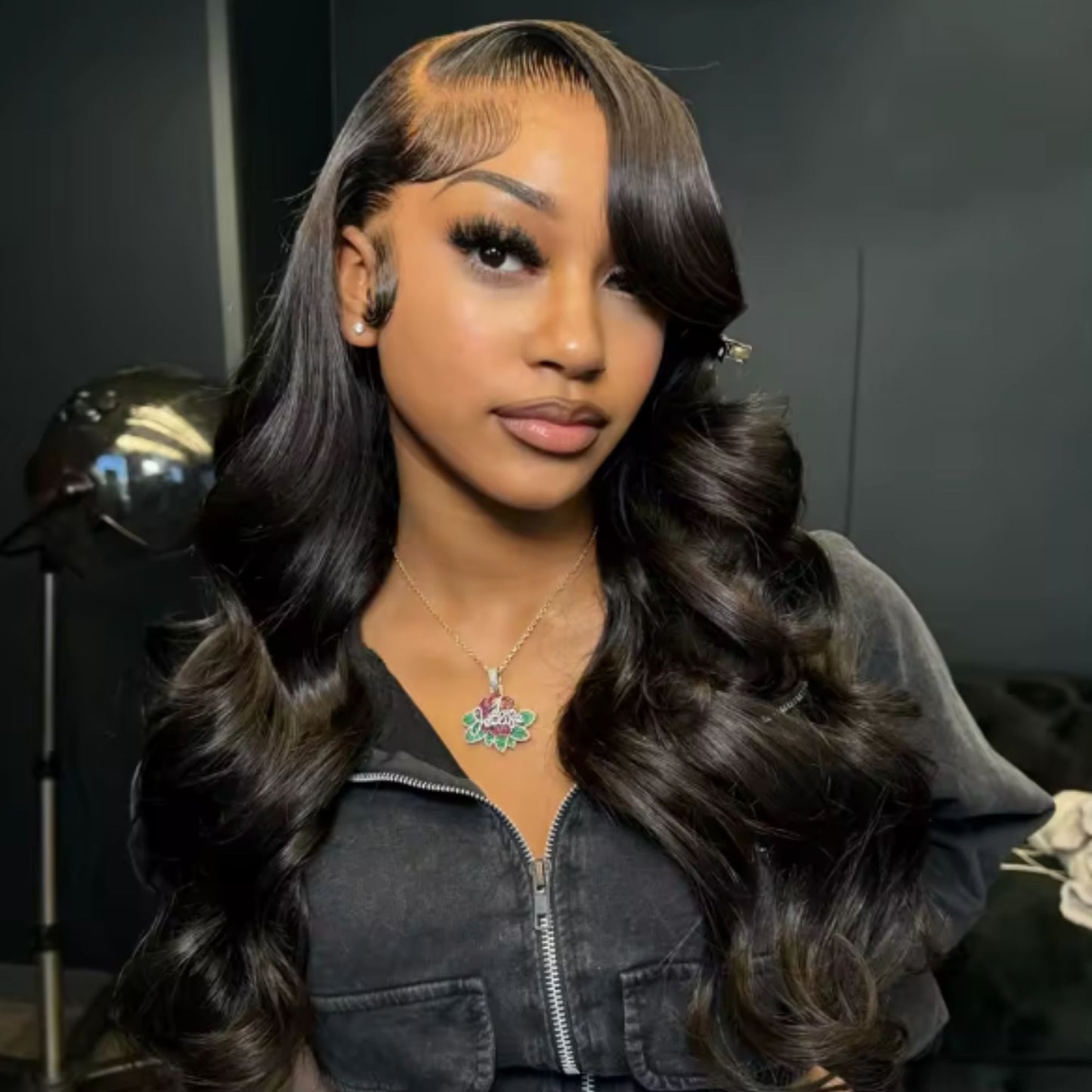 Melody Black Remy Body Wave HD Lace Front Human Hair Wig