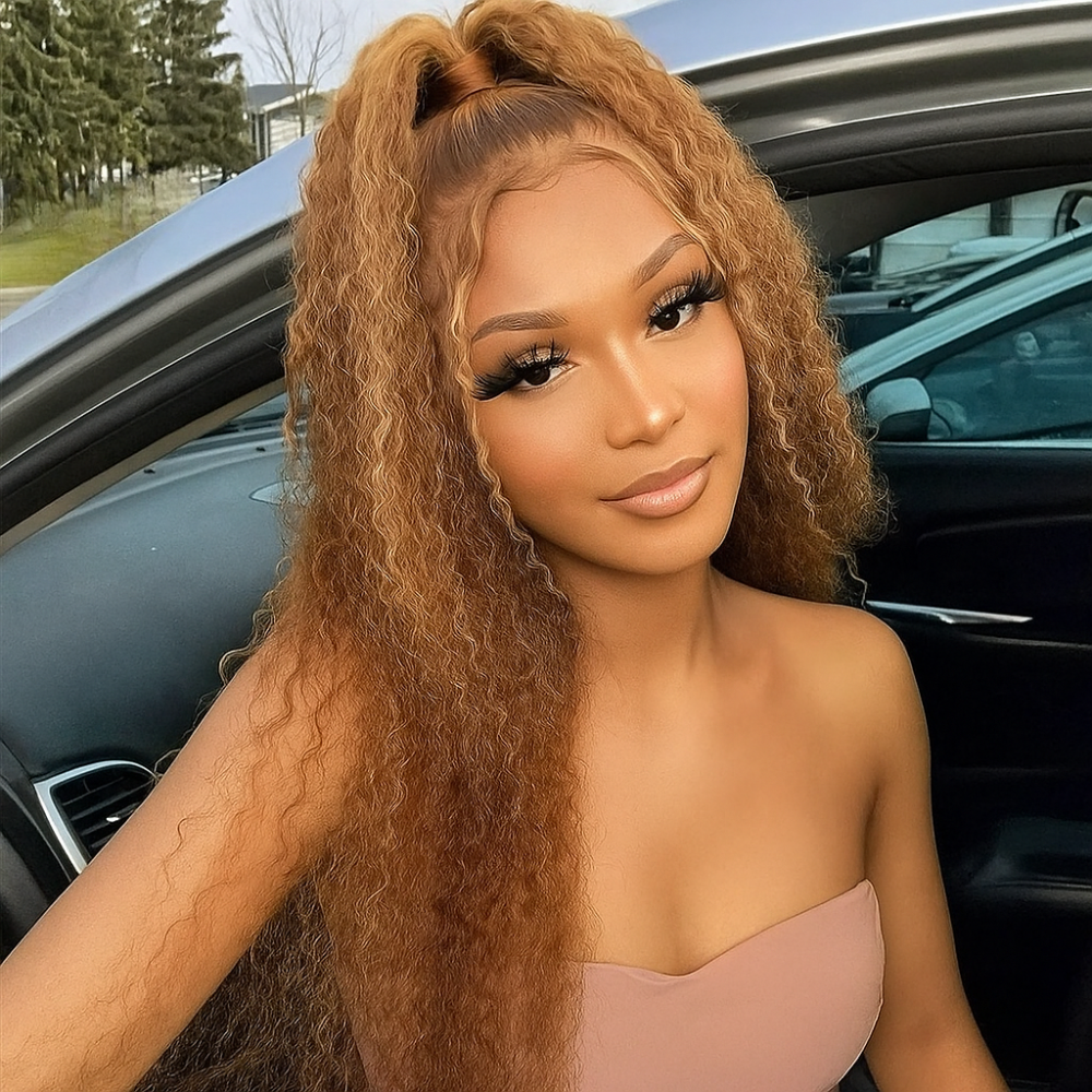 Lena Brown Highlights Water Wave 360 Glueless Wig