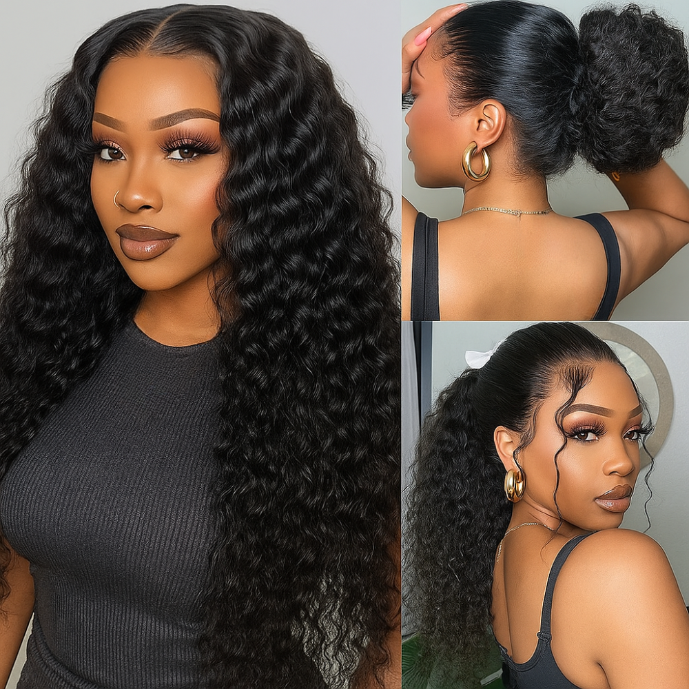 Vivi Natural Brown Water Wave 360 Glueless Wig