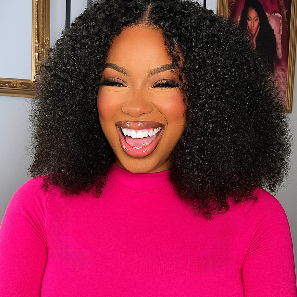 Estelle Chocolate Brown Kinky Curly Glueless Wig