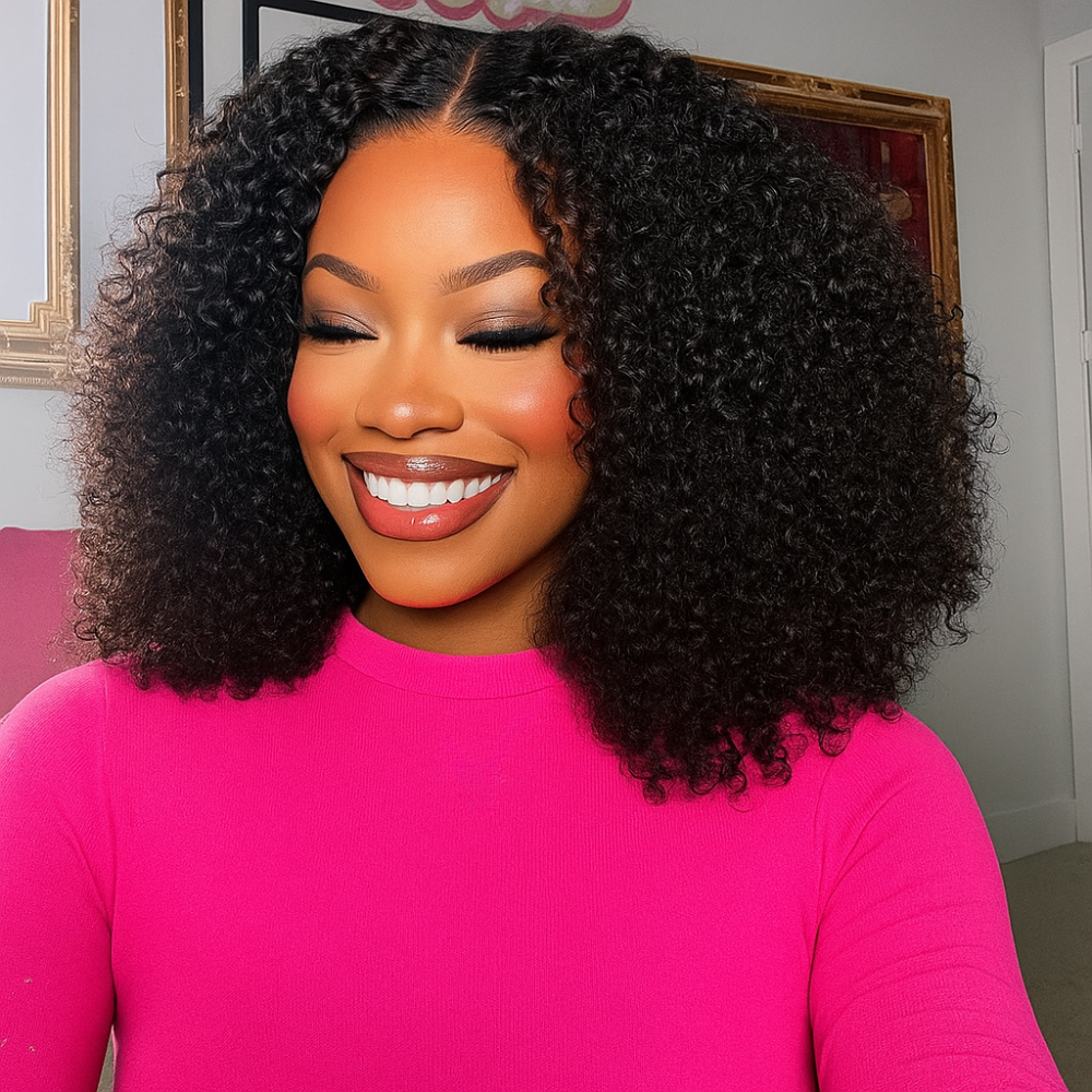 Estelle Chocolate Brown Kinky Curly Glueless Wig