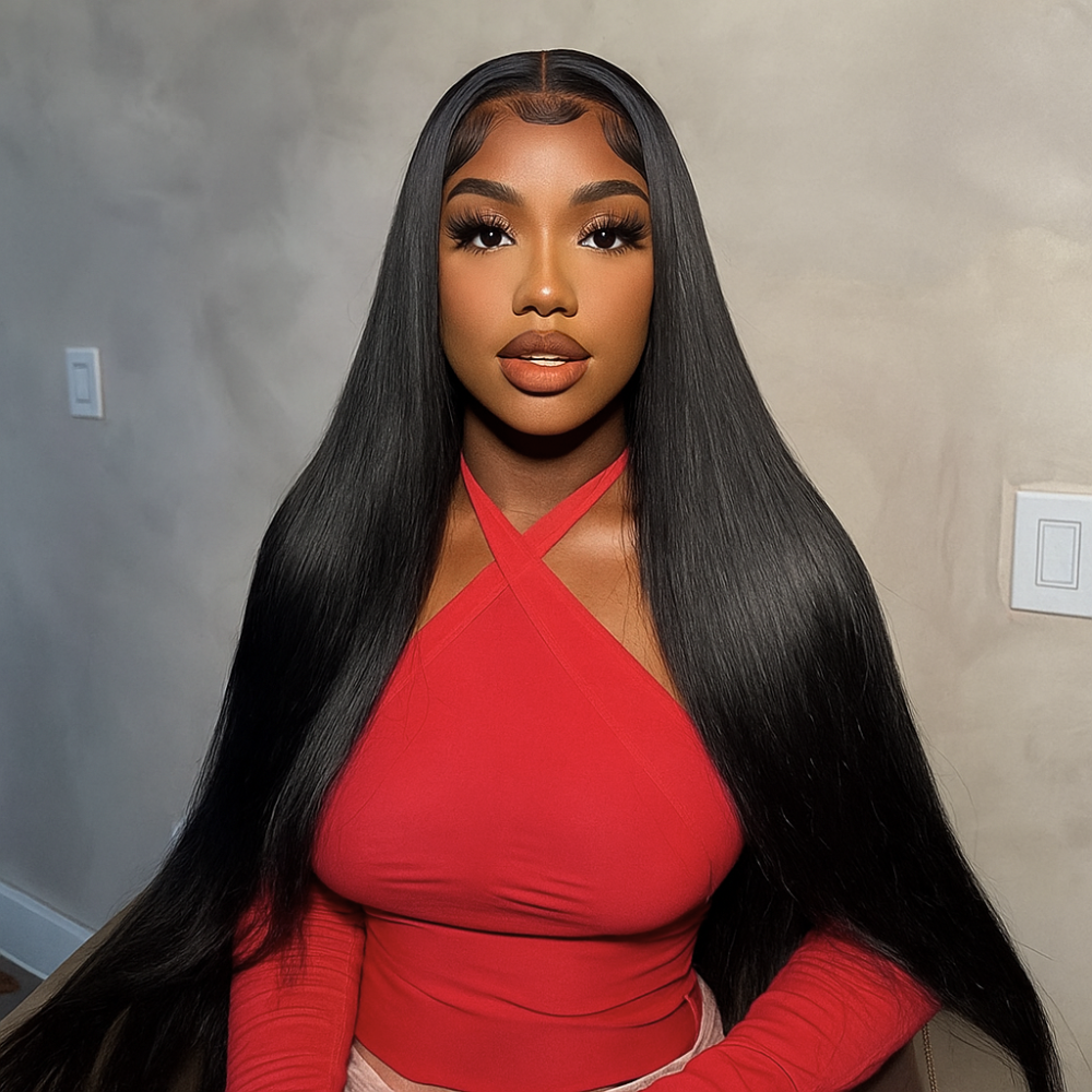 Vivienne Soft Black Straight Glueless Wig