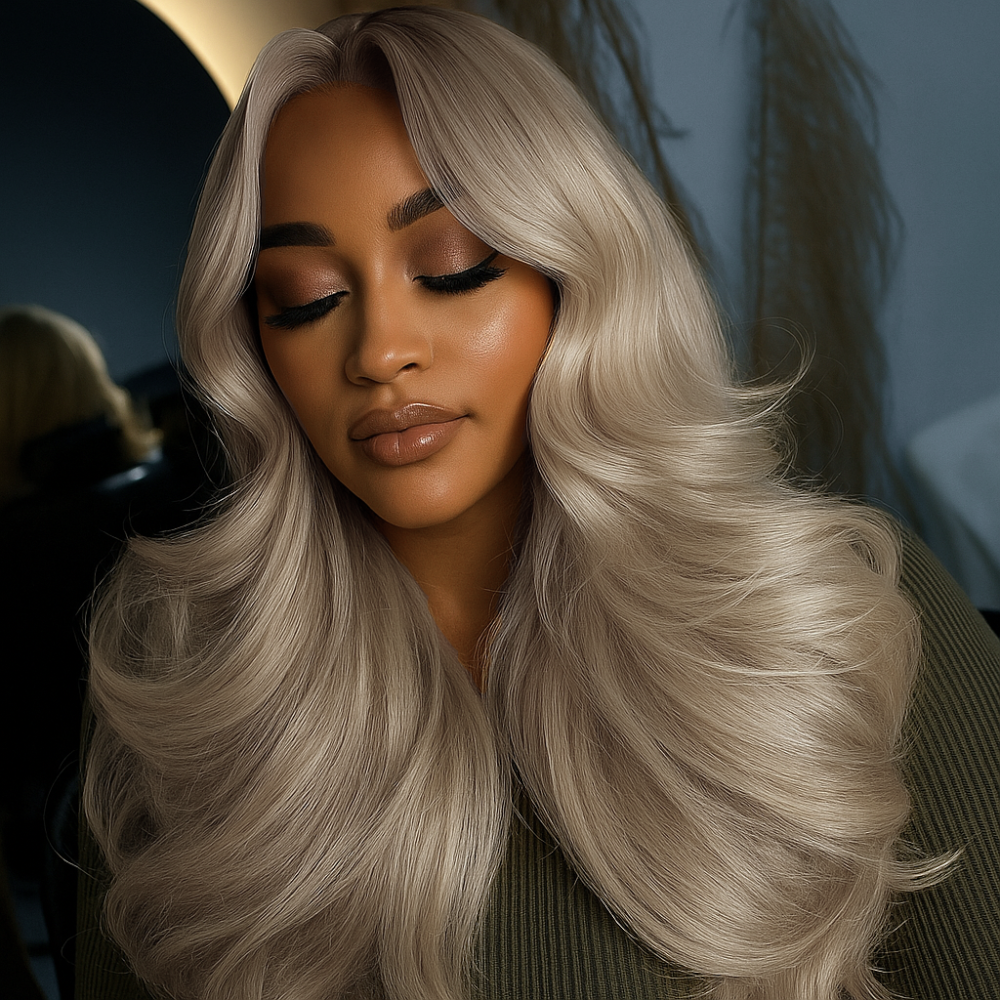 Diamond Ash Blonde Layered Body Wave Glueless Wig