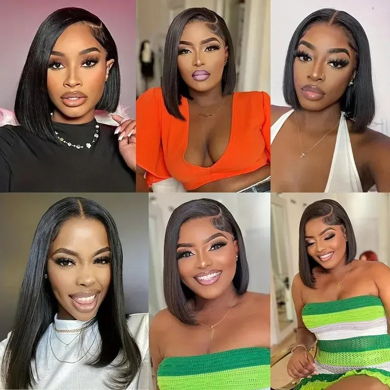 Milan Bone Straight Remy Peruvian Bob HD Lace Front Human Hair Wig My Store
