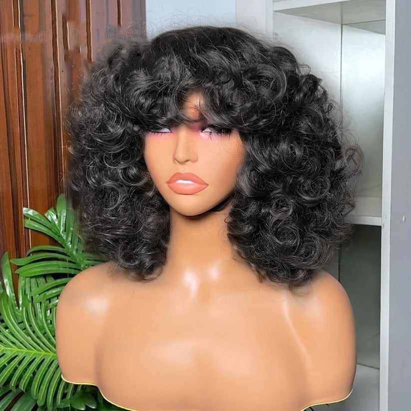 Storm Natural Black Curly HD Lace Front Human Hair Wig HEIRCENTRIC