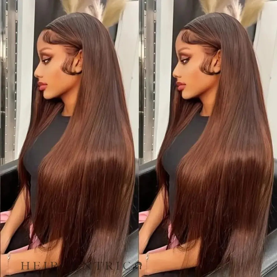 Mirabelle Chocolate Brown Straight HD Lace Front Human Hair Wig My Store