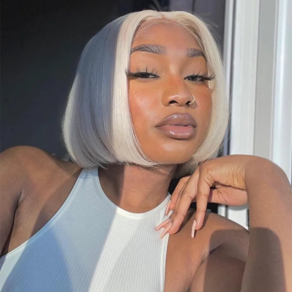 Jade Ash Blonde Platinum Short Bob HD Lace Front Human Hair Wig My Store