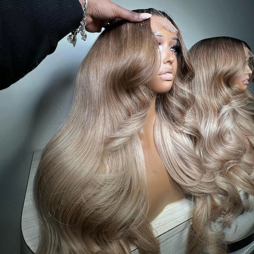 Luna Ash Blonde Body Wave HD Lace Front Human Hair Wig HEIRCENTRIC