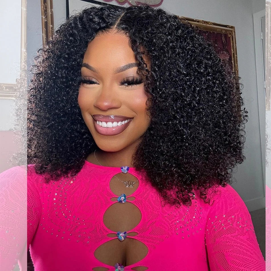 Estelle Chocolate Brown Kinky Curly HD Lace Front Human Hair Wig My Store