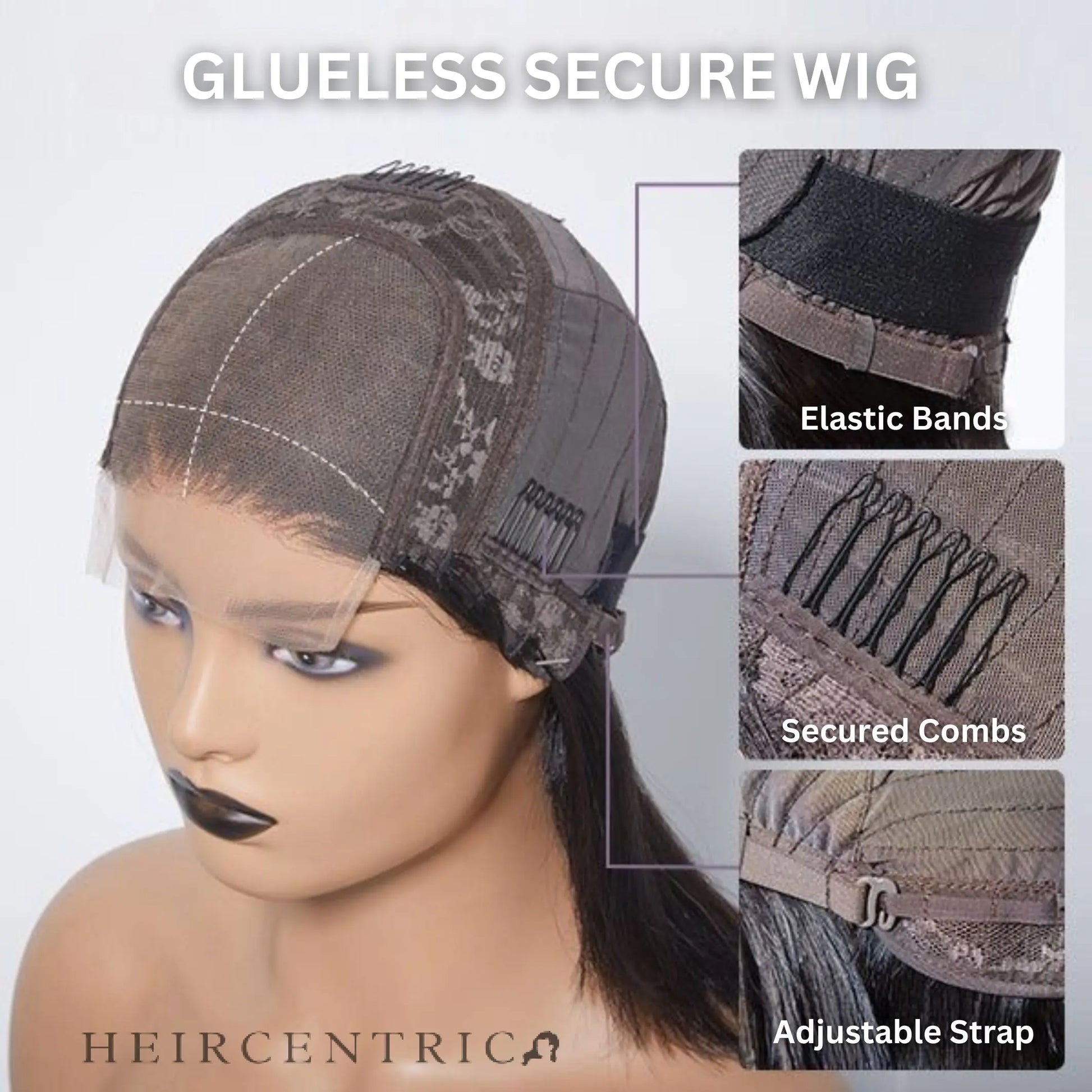 Evelyn Soft Brown Body Wave With Bangs HD Lace Front Human Hair Wig HEIRCENTRIC