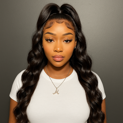 Amara Soft Brown Body Wave 360 Glueless Wig