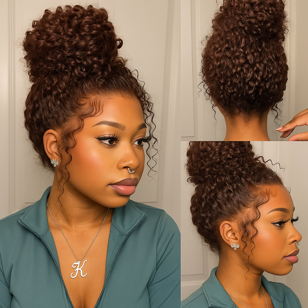 Mariah Chocolate Brown Deep Wave Curly 360 Glueless Wig
