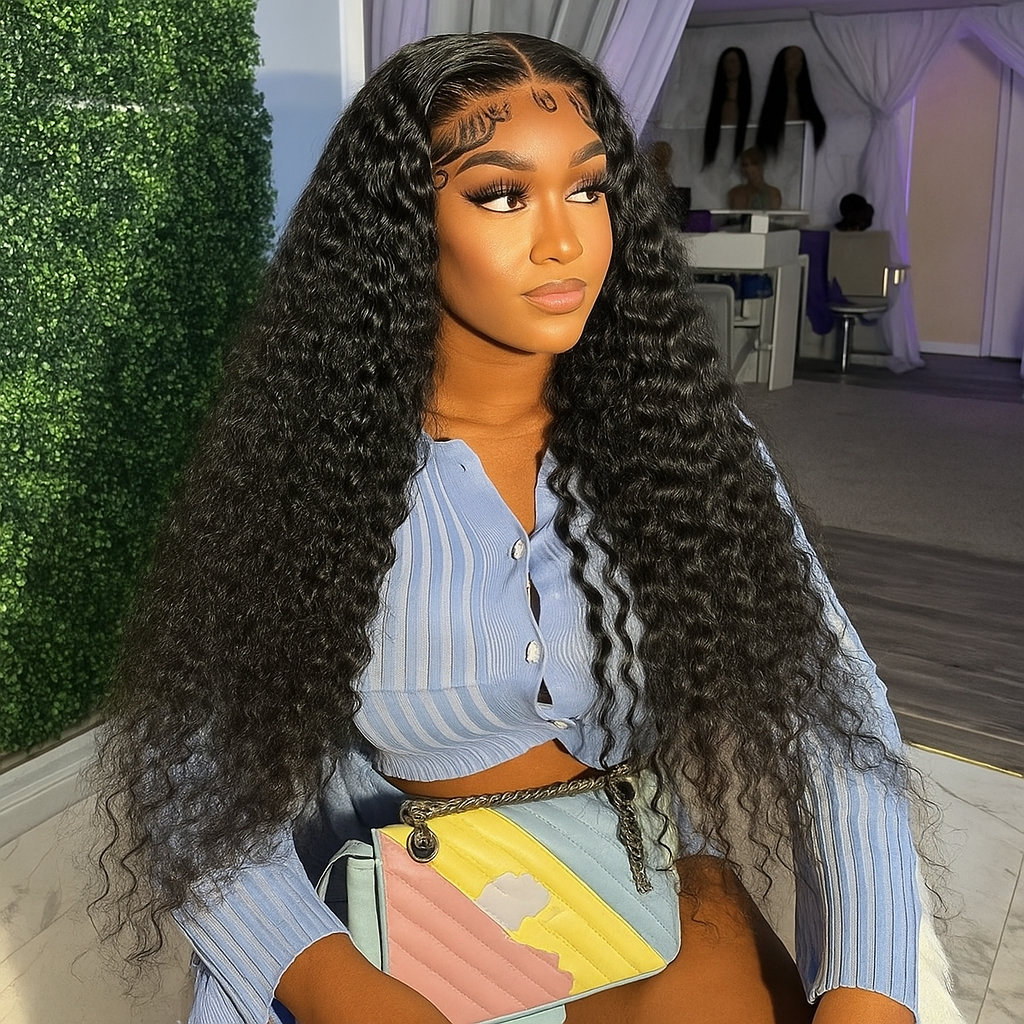 Gigi Natural Brown Water Wave Glueless Wig