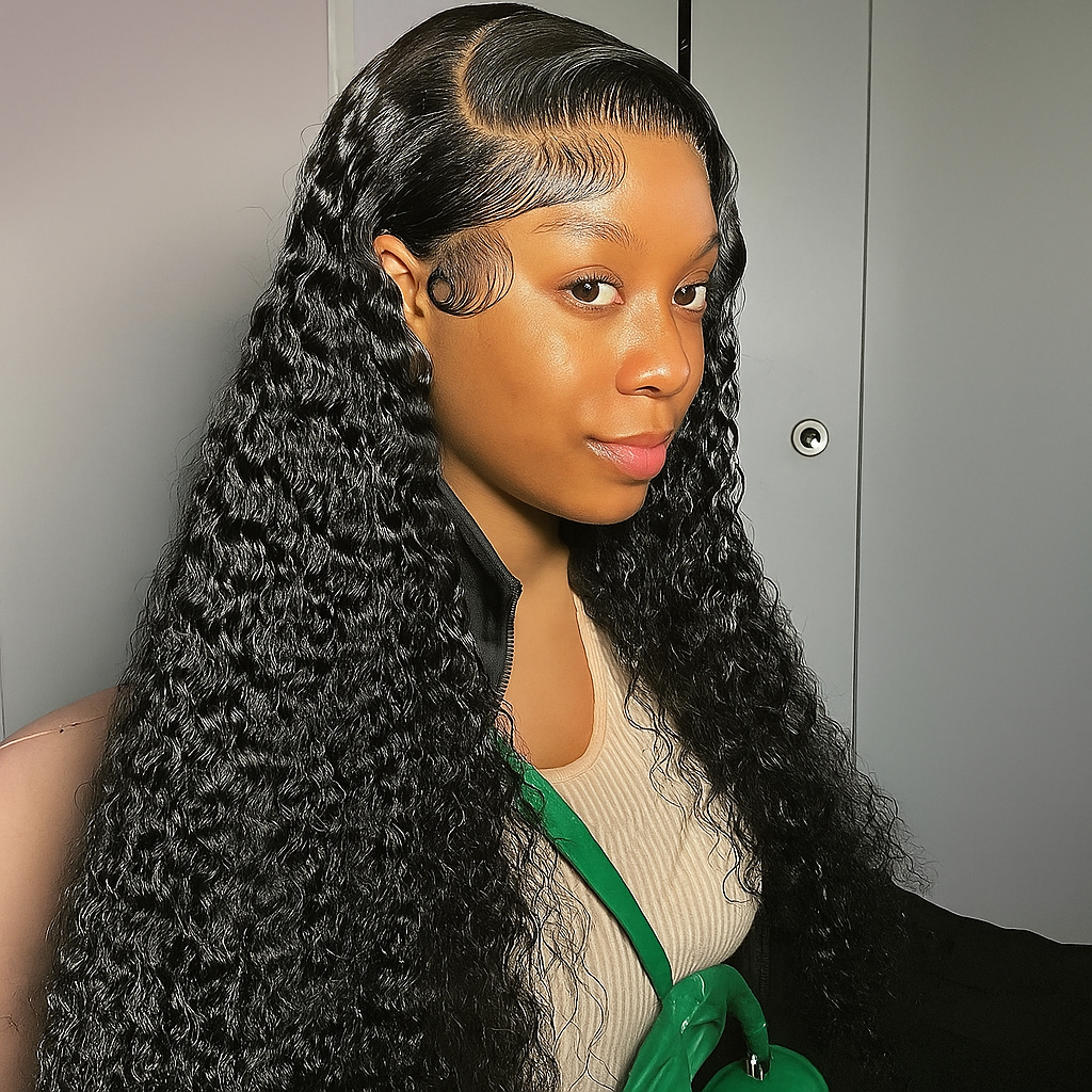 India Brown Deep Wave Glueless Wig