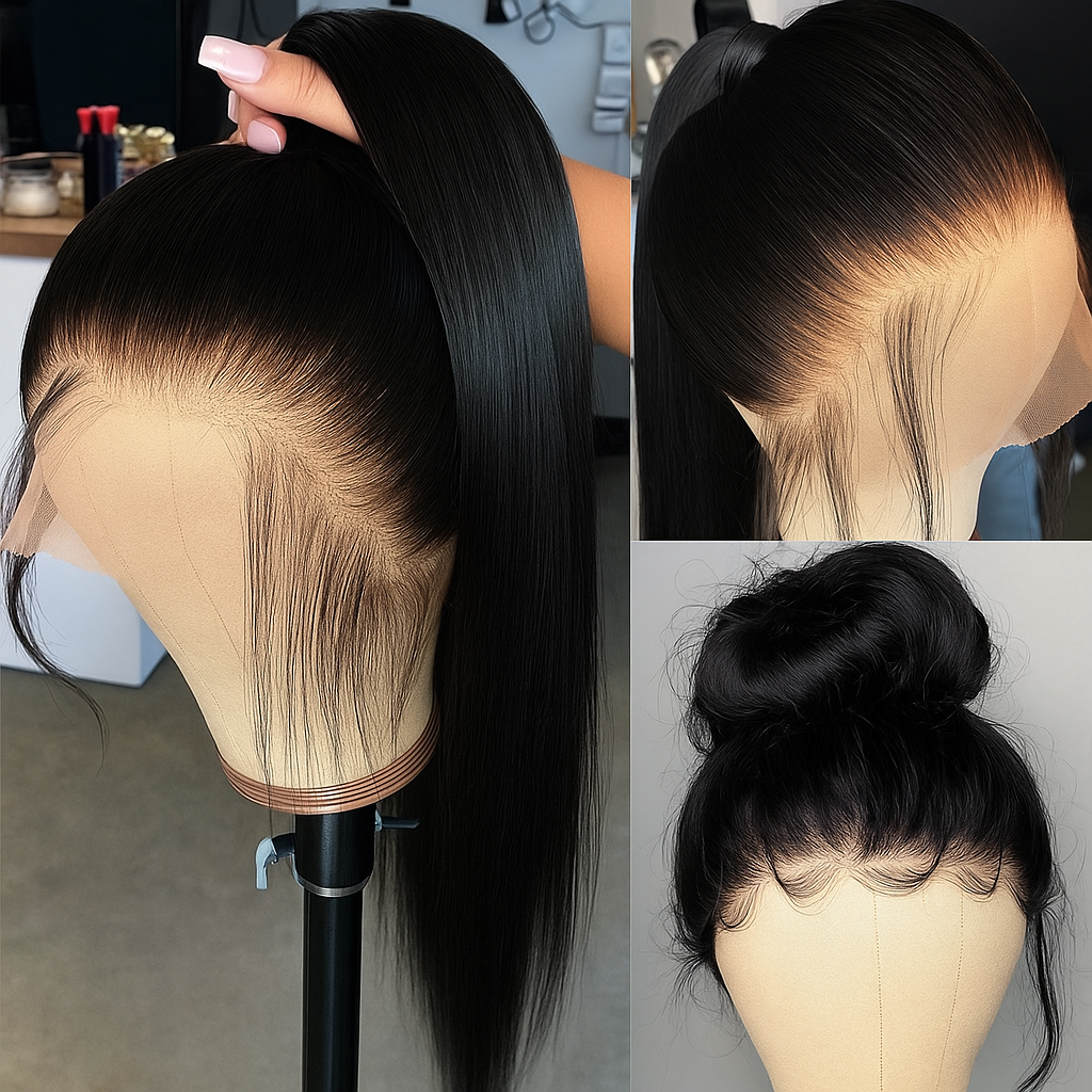 Naomi Straight Soft Black 360 Glueless Wig