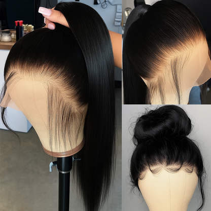 Naomi Straight Soft Black 360 Glueless Wig