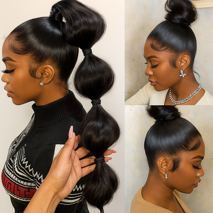Naomi Straight Soft Black 360 Glueless Wig