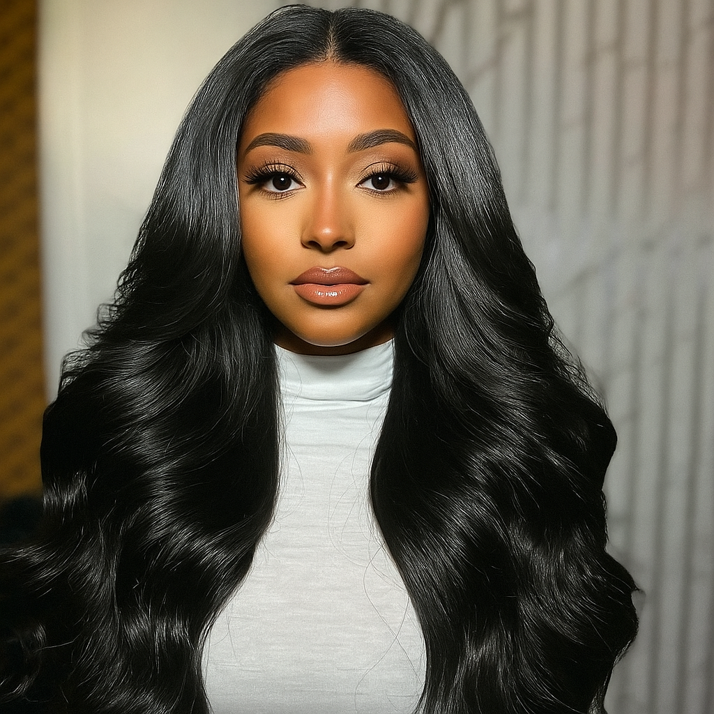 Melanie Natural Black Body Wave Glueless Wig