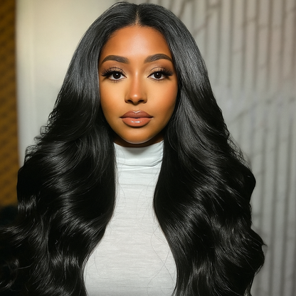 Melanie Natural Black Body Wave Glueless Wig