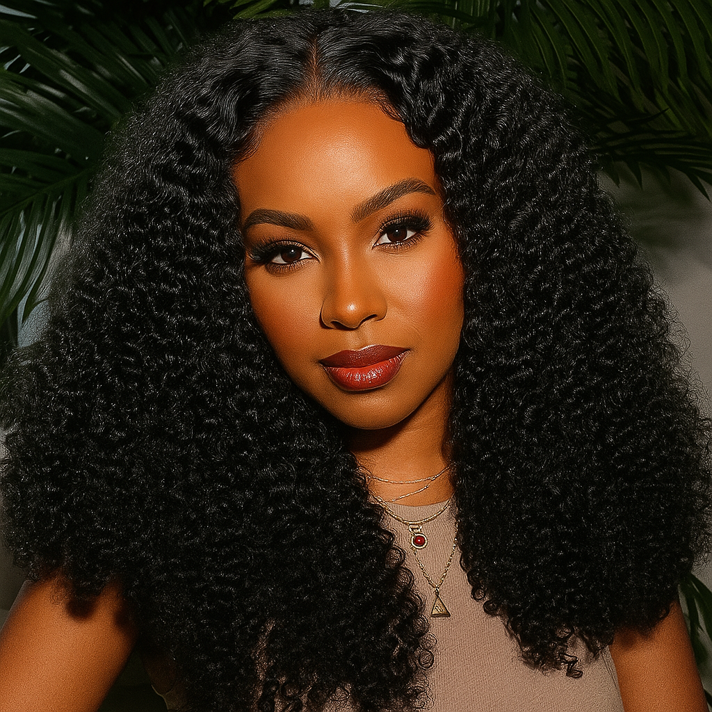 Aurora Brown Kinky Curly Glueless Wig