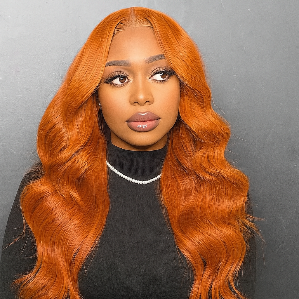 Rosie Ginger Orange Body Wave Glueless Wig