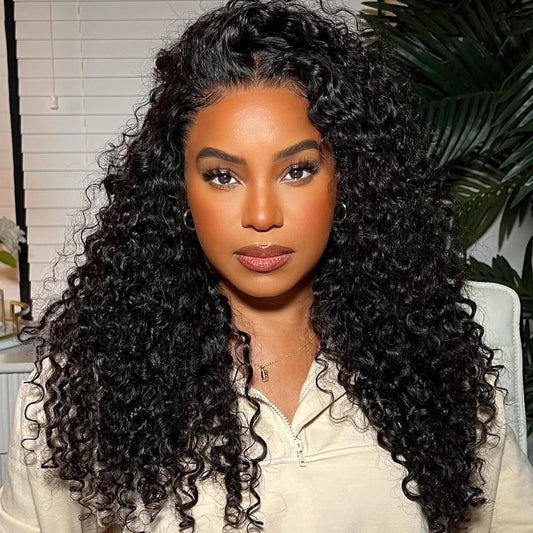 Coco Natural Black Curly HD Lace Front Human Hair Wig