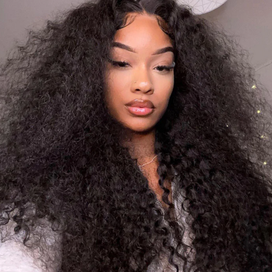 Skye Black Water Wave Deep Curly Brazilian HD Lace Front Human Hair Wig