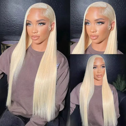 Seraphina Blonde Straight Brazilian HD Lace Front Human Hair Wig