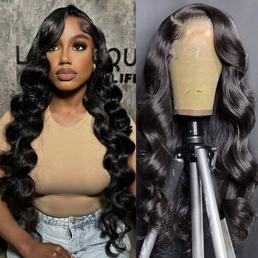 Melanie Natural Black Body Wave HD Lace Front Human Hair Wig HEIRCENTRIC