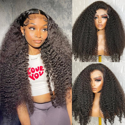 Nicki Natural Brown Curly Deep Wave 360 HD Lace Front Human Hair Wig HEIRCENTRIC