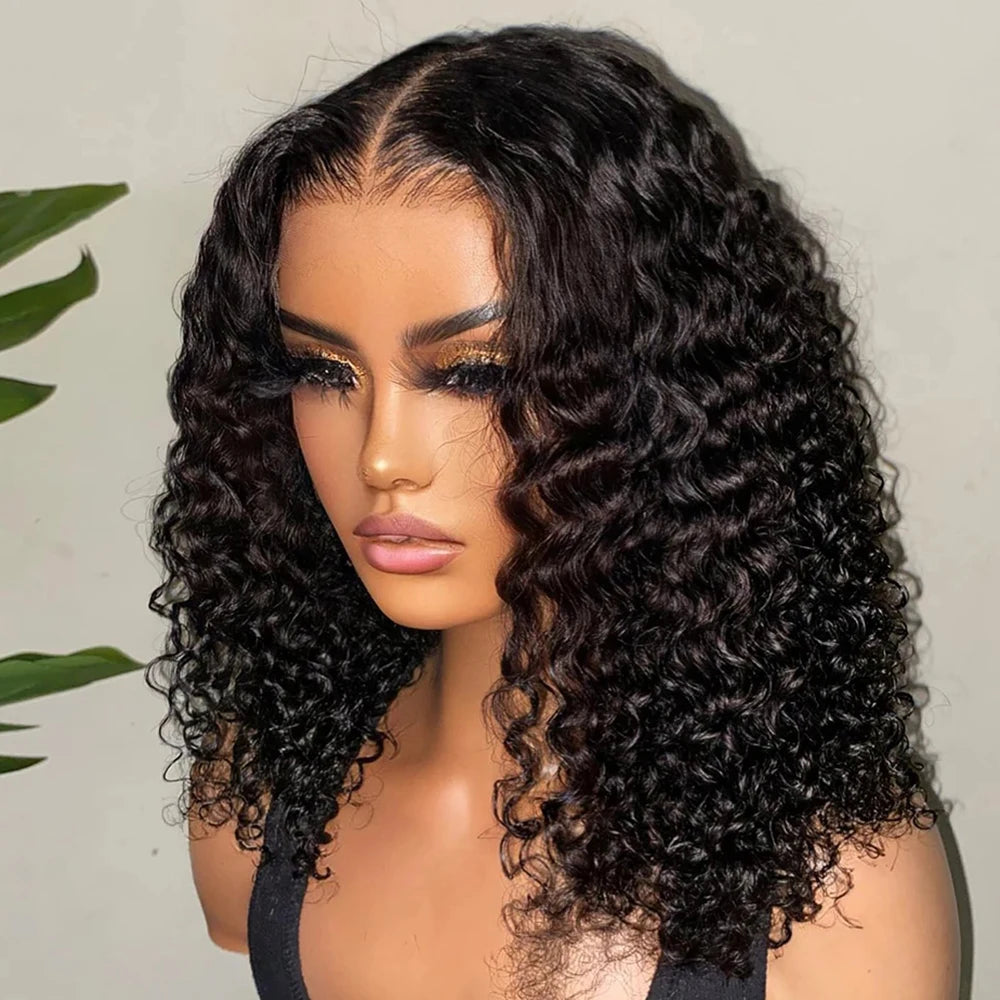 Giselle Dark Brown Curly Lace Front Human Hair Wig