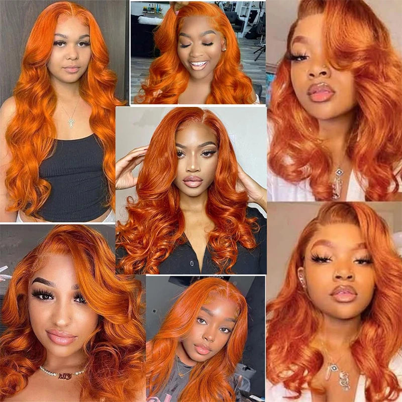 Rosie Orange Ginger Body Wave HD Lace Front Human Hair Wig