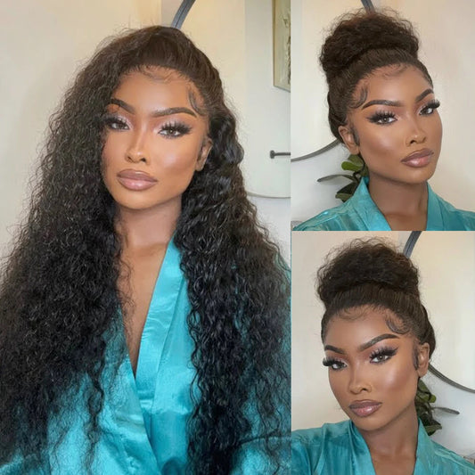 Vivi Natural Brown Water Wave 360 HD Lace Front Human Hair Wig HEIRCENTRIC