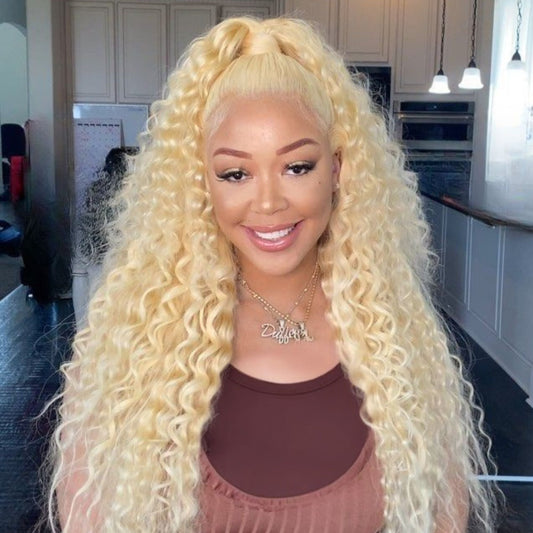 Vicky Blonde Water Wave HD Lace Front Human Hair Wig HEIRCENTRIC