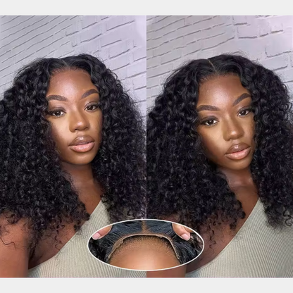 Giselle Dark Brown Curly Lace Front Human Hair Wig