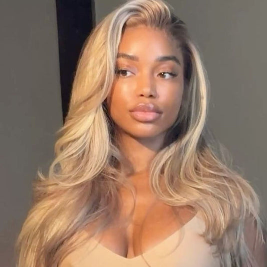 Luna Ash Blonde Body Wave HD Lace Front Human Hair Wig HEIRCENTRIC
