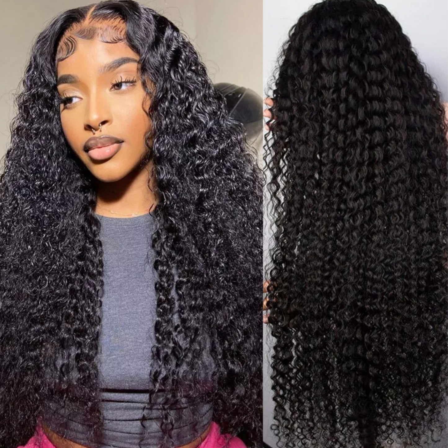 Tiffany Brown Loose Deep Wave Curly HD Lace Front Human Hair Wig