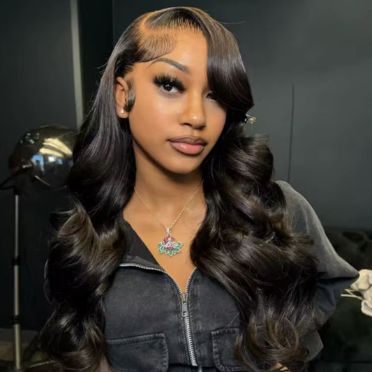 Melody Black Remy Body Wave HD Lace Front Human Hair Wig