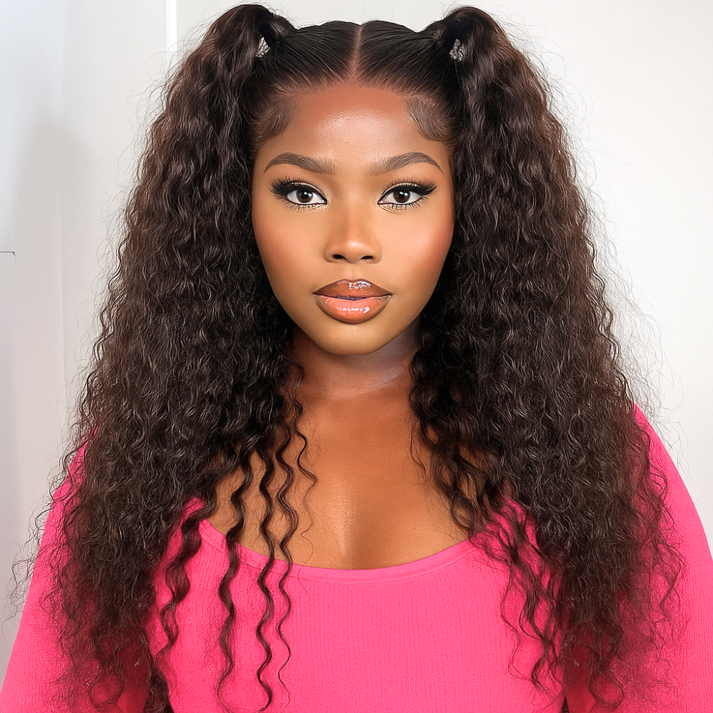 Angelique Chocolate Brown Deep Wave 360 Glueless Wig