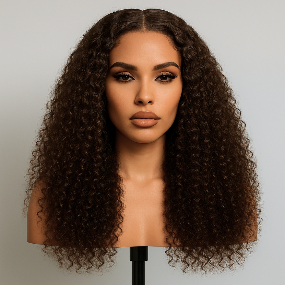 Angelique Chocolate Brown Deep Wave 360 Glueless Wig