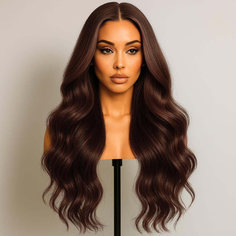 Jocelyn Chocolate Brown Body Wave Glueless Wig