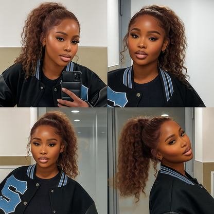 Cely Brown Water Wave 360 Glueless Wig